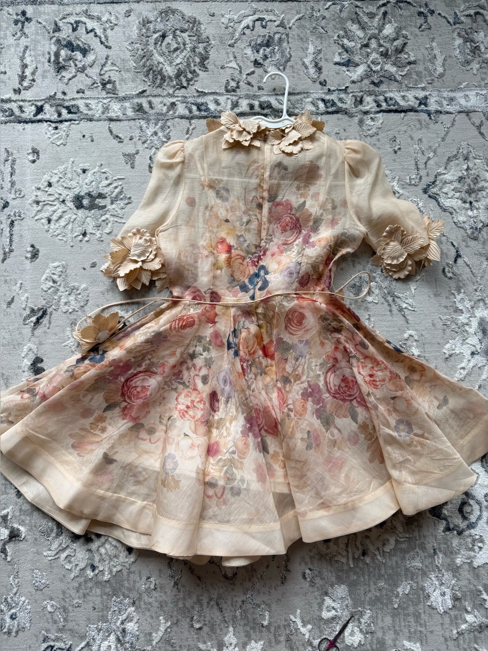 Zimmermann High Tide Lift Off Flower Linen & Silk Minidress - Picture 5 of 10